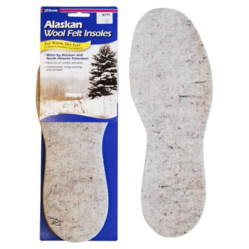 Alaskan Wool Felt Insoles 6 Medium