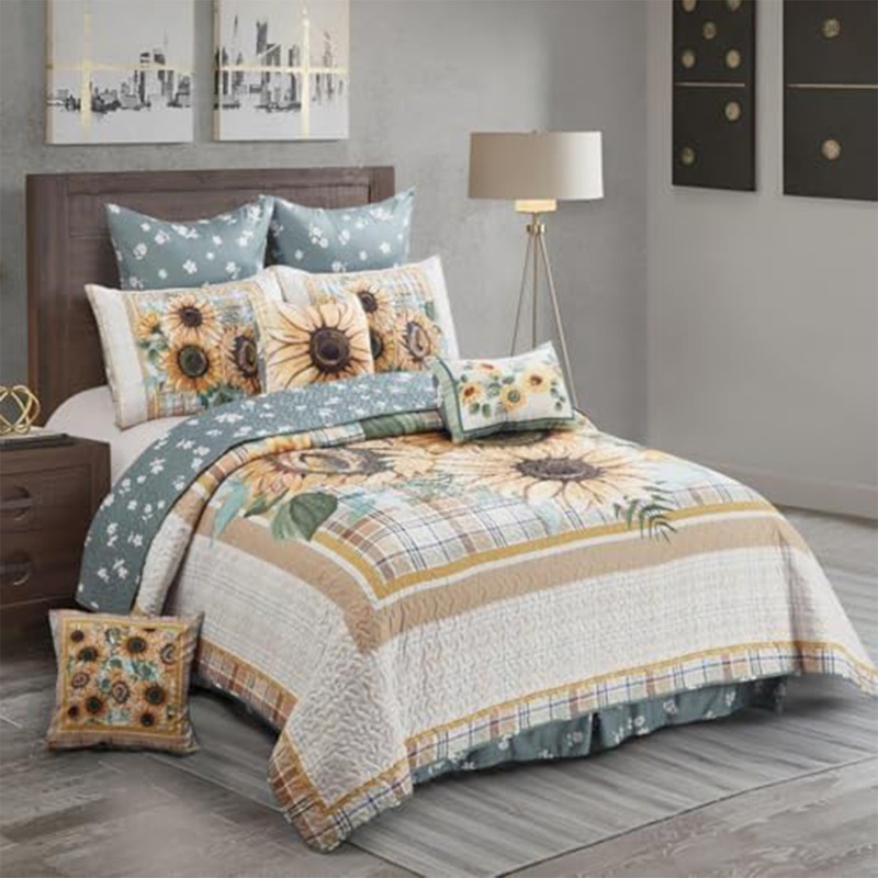 Sunflower Bouquet 3 pc Quilt Set DQ23242 Full/Queen