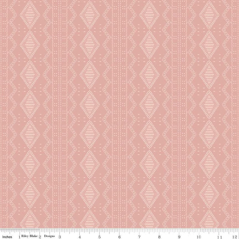 Winged Medley Collection Textile Cotton Fabric C15914 Dusty Rose