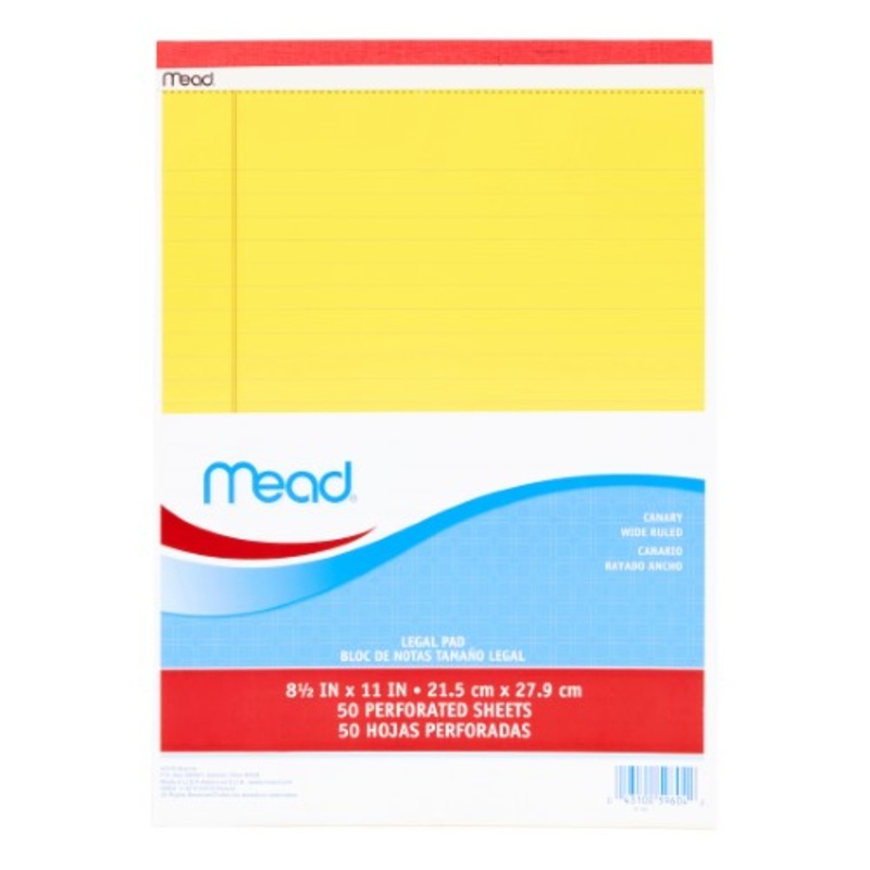 50-Sheet 8.5×11 Legal Pad 59604