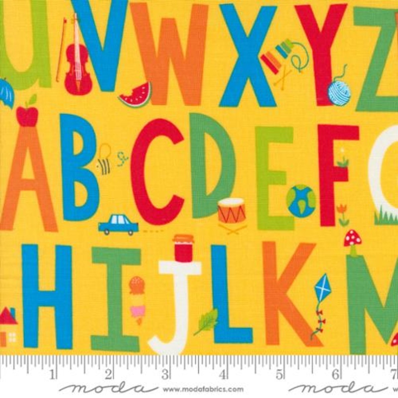 Back to School Collection ABCs Cotton Fabric 20890 Yellow