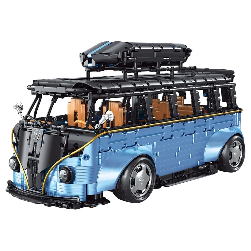 Widebody Satin Blue Campervan | 3298pcs Non-Remote Controlled