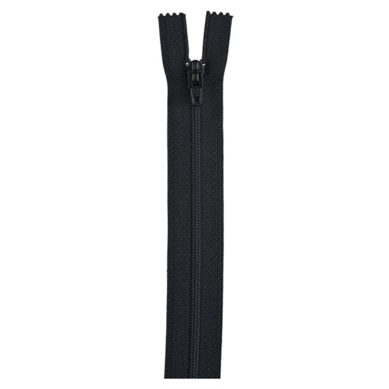 12-inch Polyester Zipper F72-12 Black