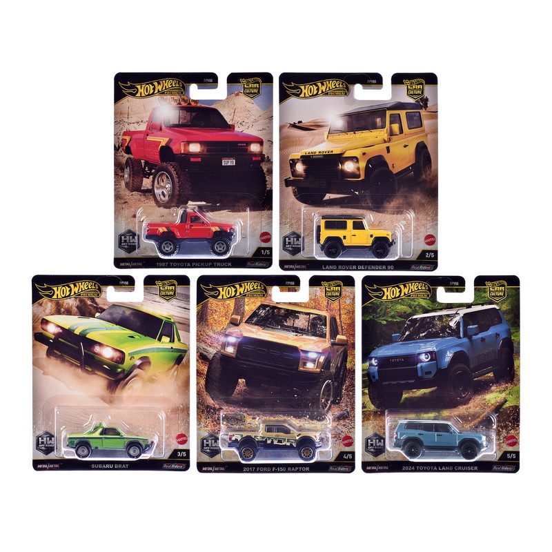 “HW Off Road” 5 piece Set “Car Culture” 2024 Series H Diecast Model Cars by Hot Wheels