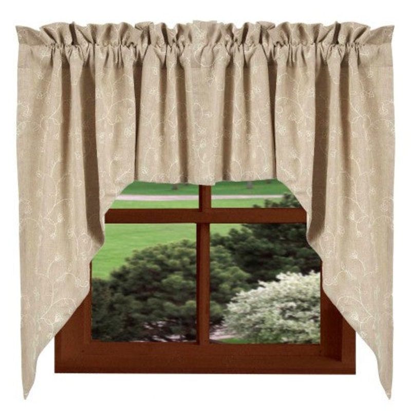 Candlewicking Curtains 4438 4305 Taupe Swag 72×36 inches