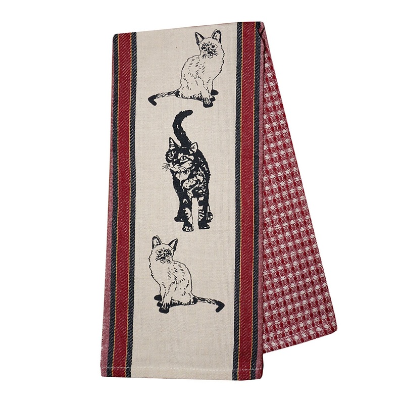 Waffle Weave House Cats Kitchen Towel 1019504