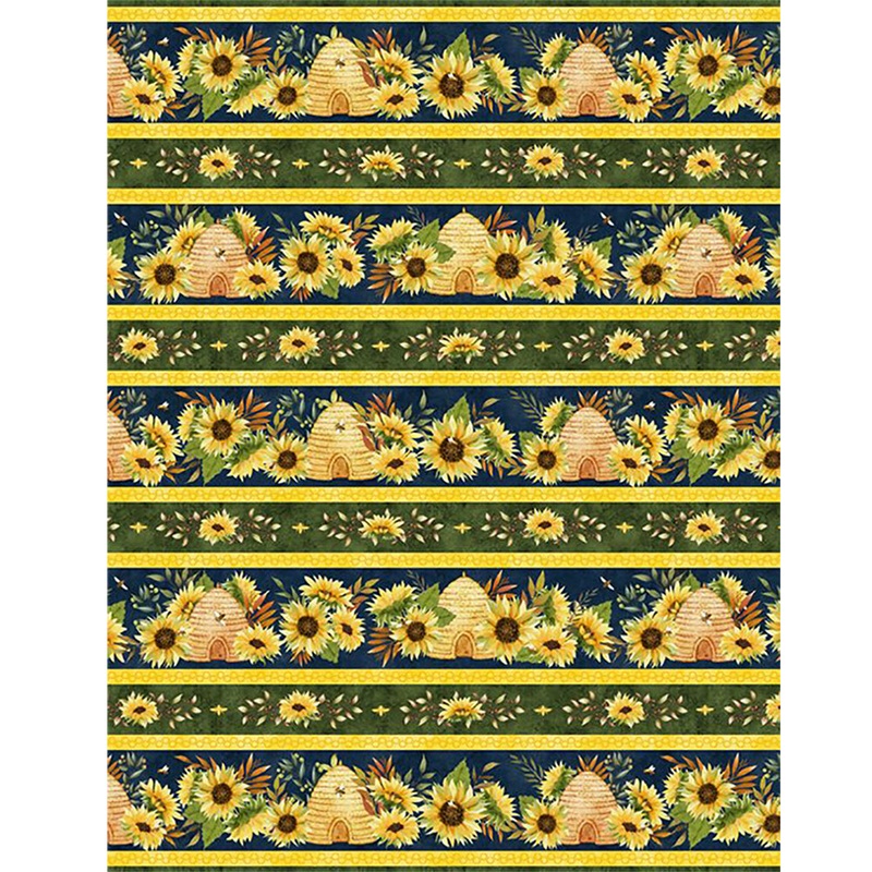 Autumn Sun Collection Cotton Stripe Fabric 32083-457 Multi Colors
