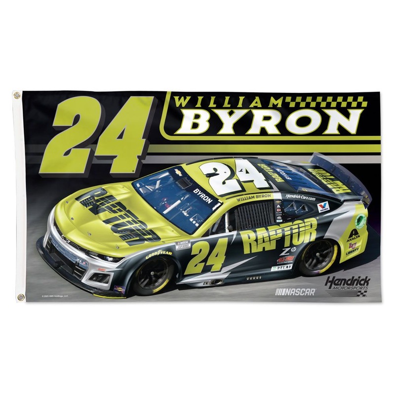 William Byron 2025 Raptor #24 Car 3×5 Flag