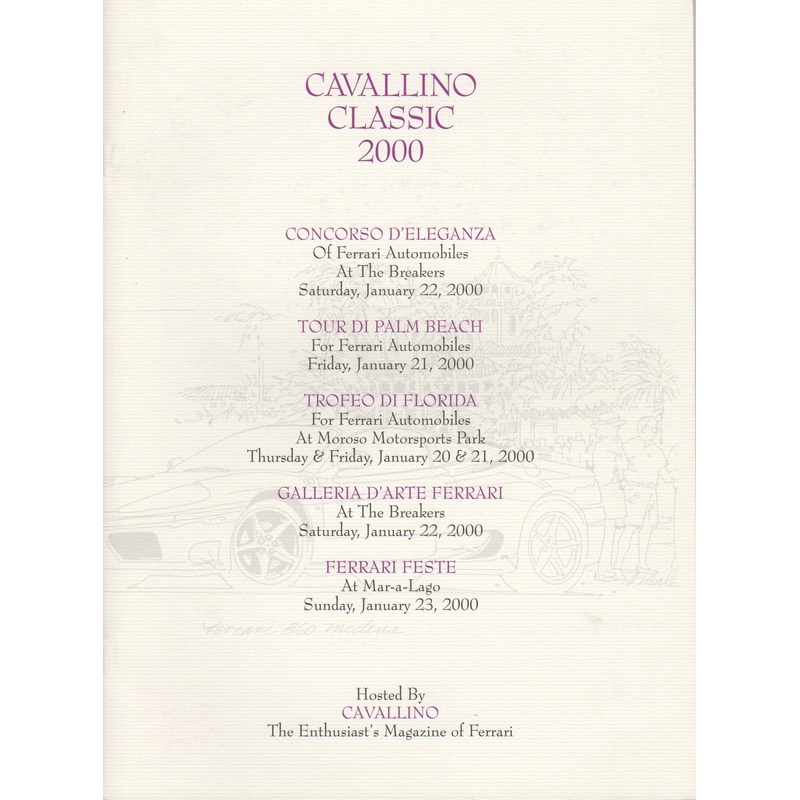 Cavallino Classic 2000 Program