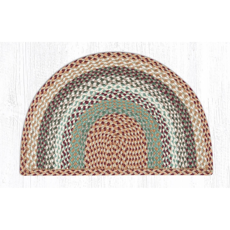 Buttermilk and Cranberry Slice Rug SC-413 18 x 29 inches