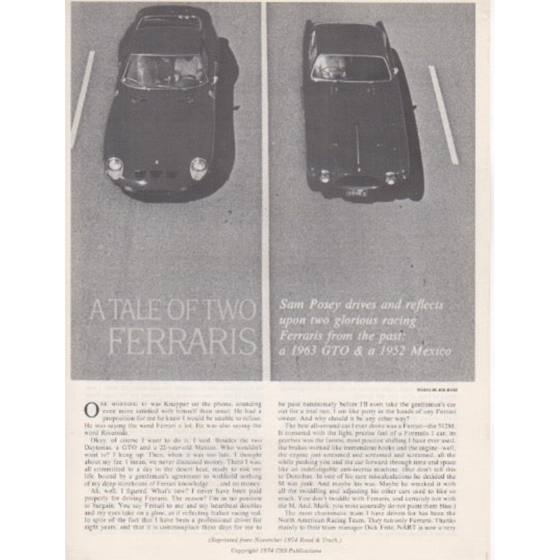 Road & Track A Tale of Two Ferraris