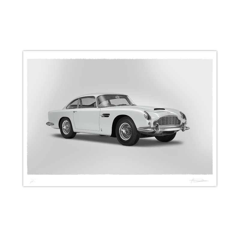 Aston Martin DB5 Vantage – Alan Thornton – Art Screen Print – 3/4 Angle View