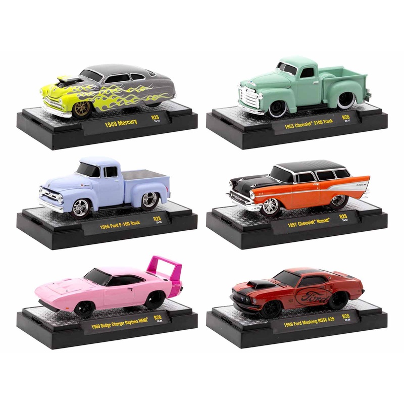 “Ground Pounders” 6 Cars Set Release 28 IN DISPLAY CASES Limited Edition 1/64 Diecast Model Cars by M2 Machines
