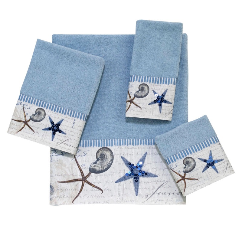 Antigua Towel Set 357 Blue Fog Fingertip Towel 11 x 18 inches