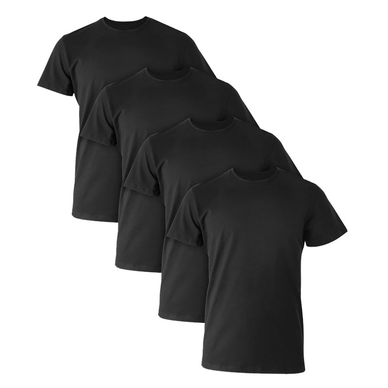 4-Pack Men’s Ultimate Comfort Fit Stretch Crewneck Undershirts UCF1B4 Small