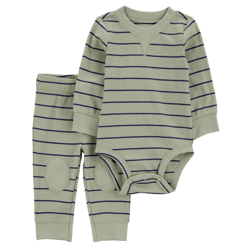 Baby Boys’ 2-Piece Striped Bodysuit Pant Set 1R976610 Newborn