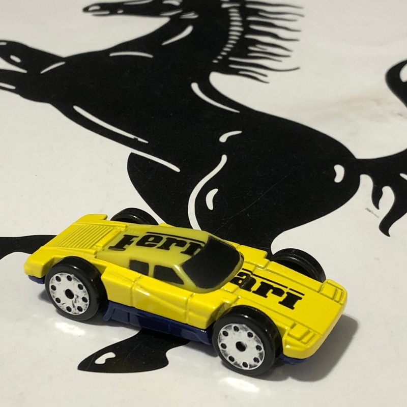 Ferrari / Hot Rod Yellow/Blue by HotWheels 1:64 (Flipper)(6004)(No box)