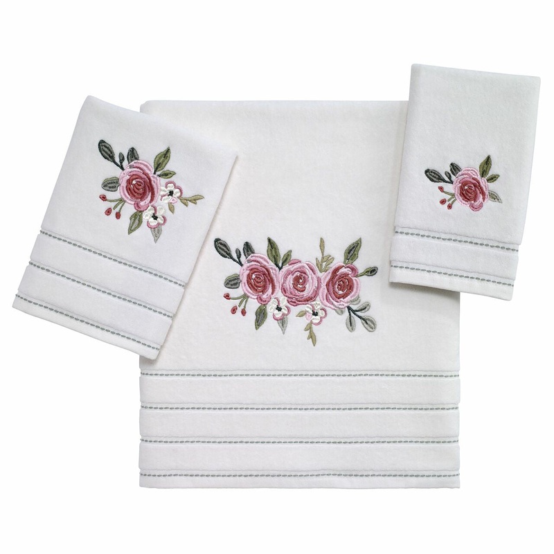 Spring Garden Ivory Towel 03749 Fingertip Towel