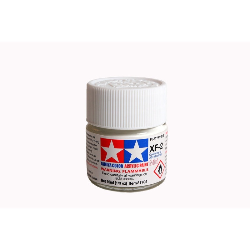 Tamiya Acrylic Mini XF2, Flat White 10ml Bottle