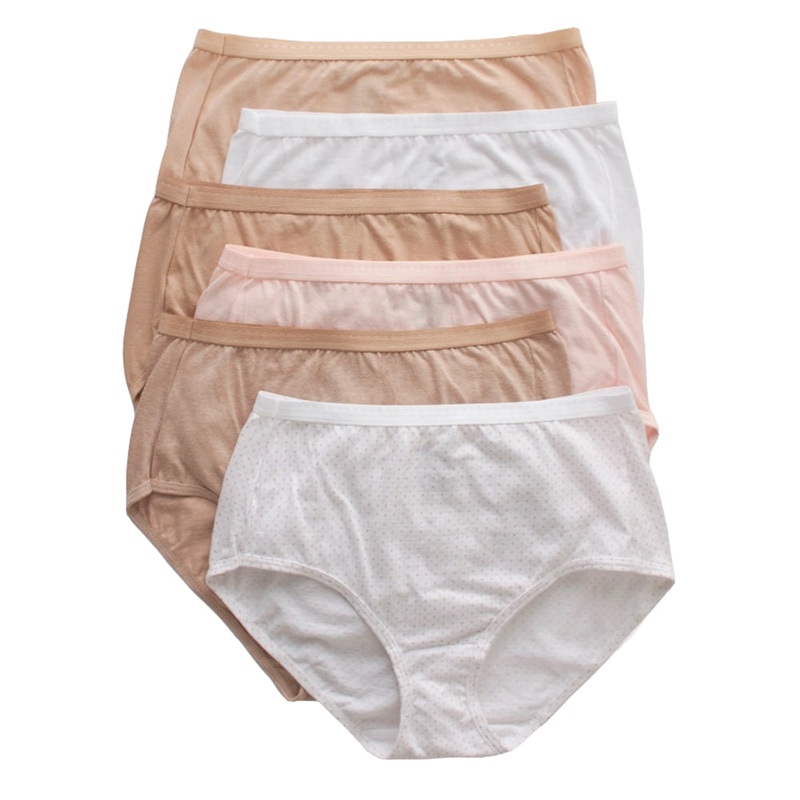6-Pack Ultimate Breathable Cotton Women’s Briefs 40H6CC Nude Tones 6
