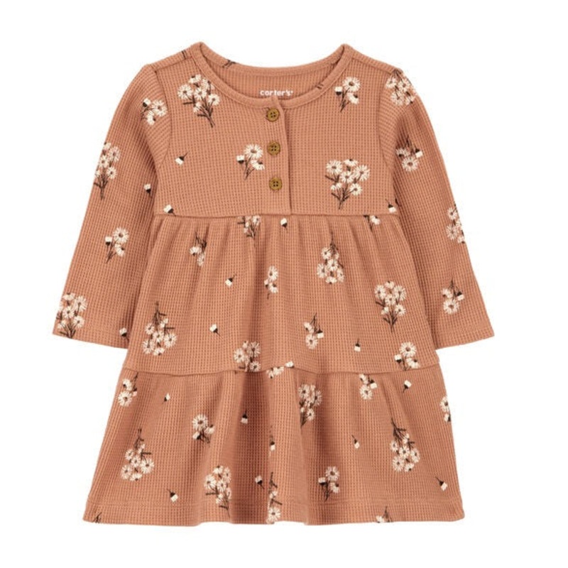 Baby Girls’ Floral Thermal Dress 1R546010-972 NB