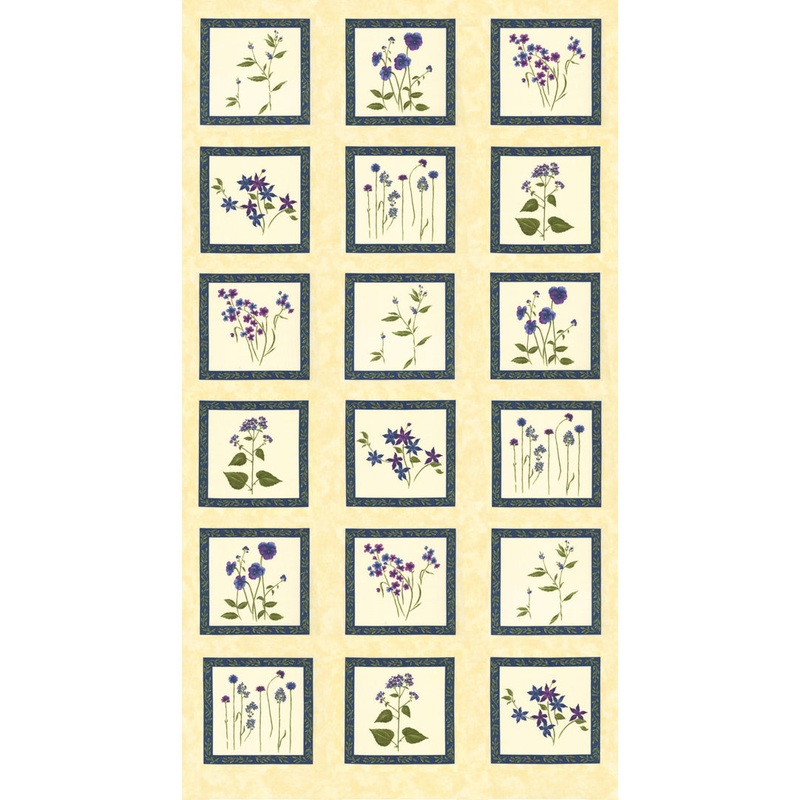 Violet Hill Collection Cotton Fabric Panels 6820 Cream