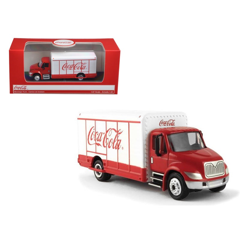 “Coca-Cola” Beverage Truck Red and White 1/87 Diecast Model by Motorcity Classics