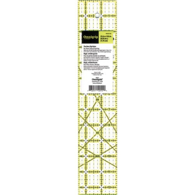 2.5×12.5 Omnigrip Non-Slip Quilt Ruler RN-25125