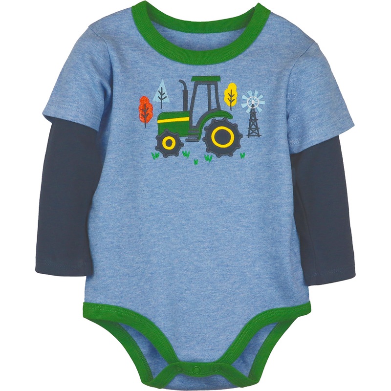 Baby Boys’ Long-Sleeve Tractor Bodyshirt J4B542BN 3/6 Months