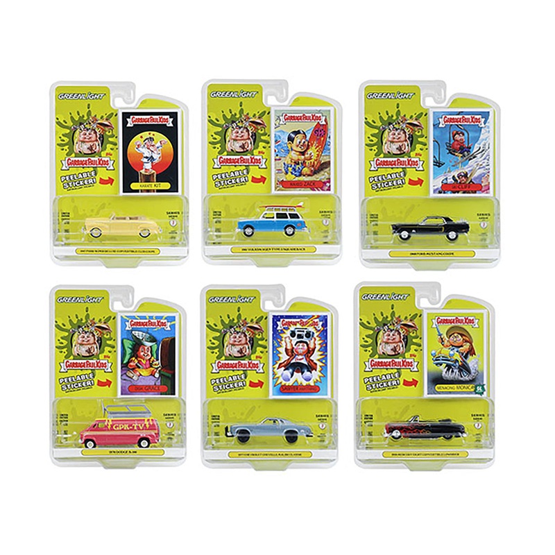 “Garbage Pail Kids” Set of 6 pieces Series 7 1/64 Diecast Models by Greenlight