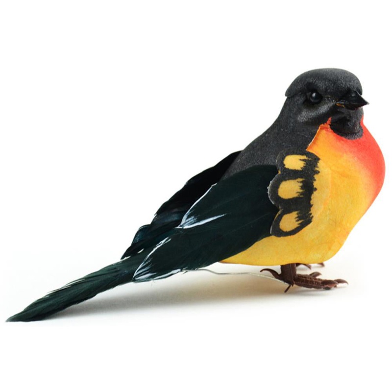 Baltimore Oriole Mushroom Artificial Bird MD20556