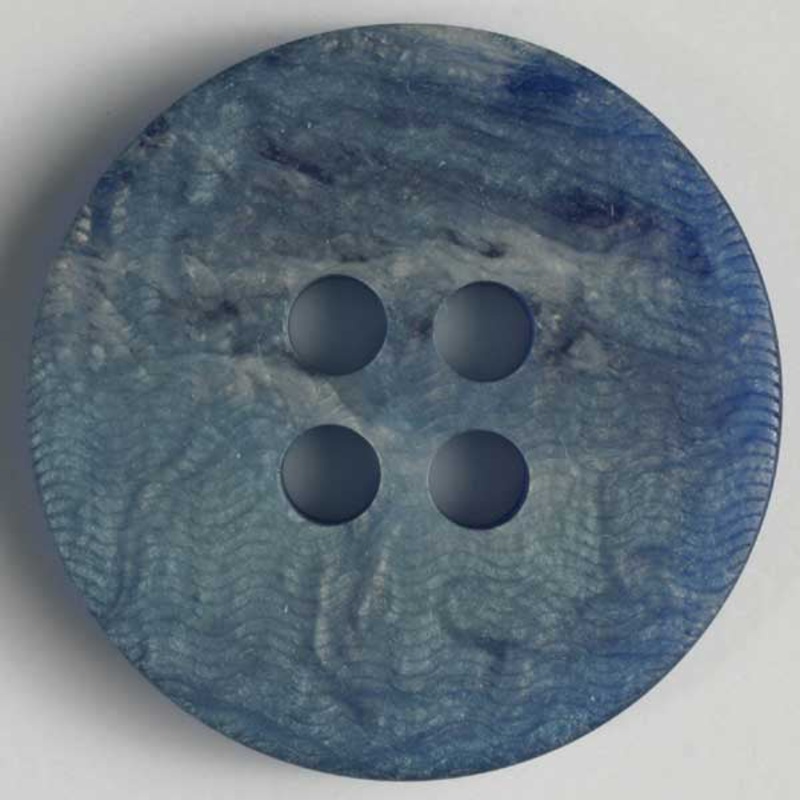 Wave Pattern Button 1443 Blue 3/4 inch