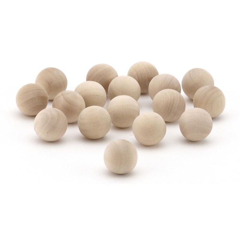 Wooden Craft Balls- Choose Your Size .75-inch 18 count
