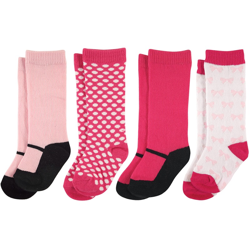 4-Pack Baby Girls’ Mary Jane Knee High Socks 24122