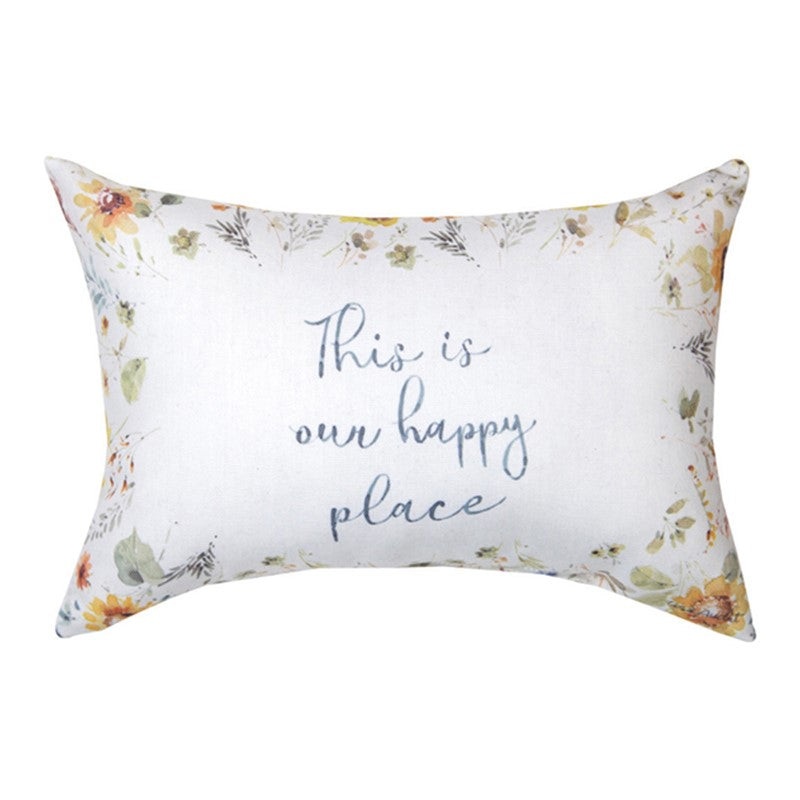 Sunflowers Forever Happy Place Pillow SWSUF