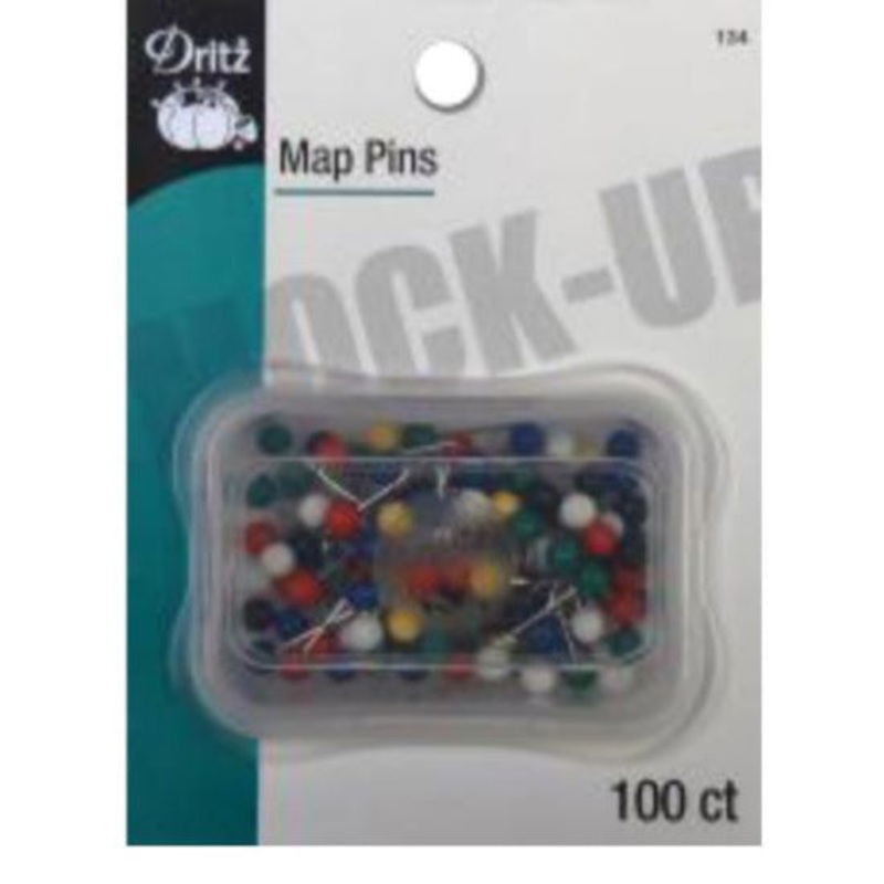Assorted Colored Map Pins S-134
