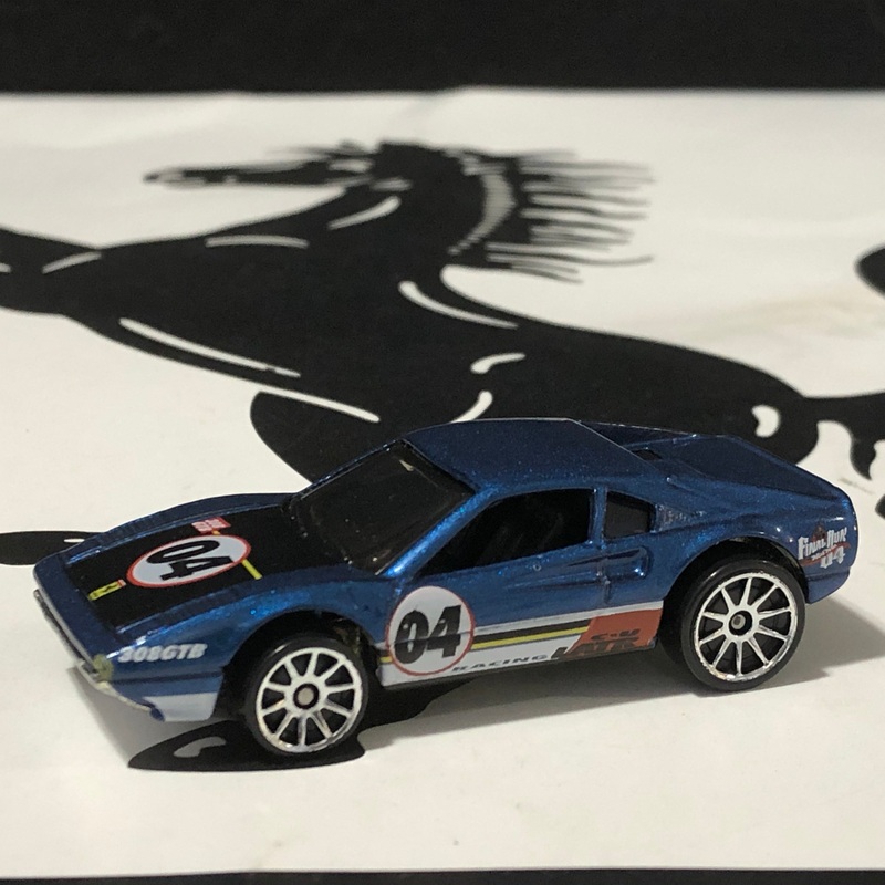 Ferrari 308 GTB Blue N 04 by HotWheels 1:64 (Chrome 10SP)(B3855)(No box)