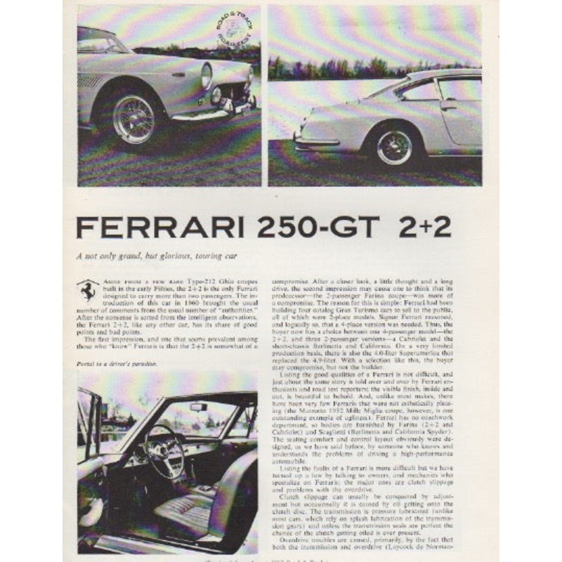 Road & Track Ferrari 250 GTE Road Test