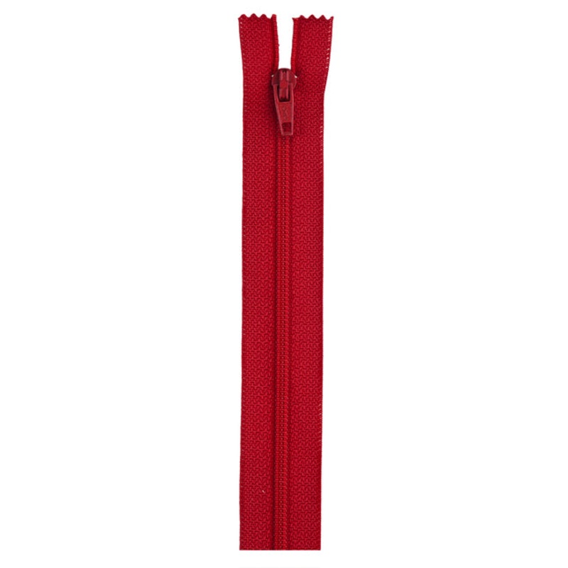 9-inch Polyester Zipper F72-9 Red