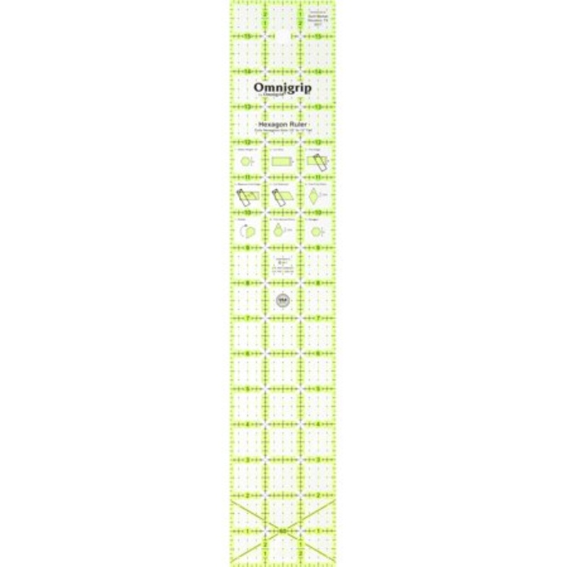 3×16 Omnigrip Non-Slip Hexagon Quilt Ruler RN-316