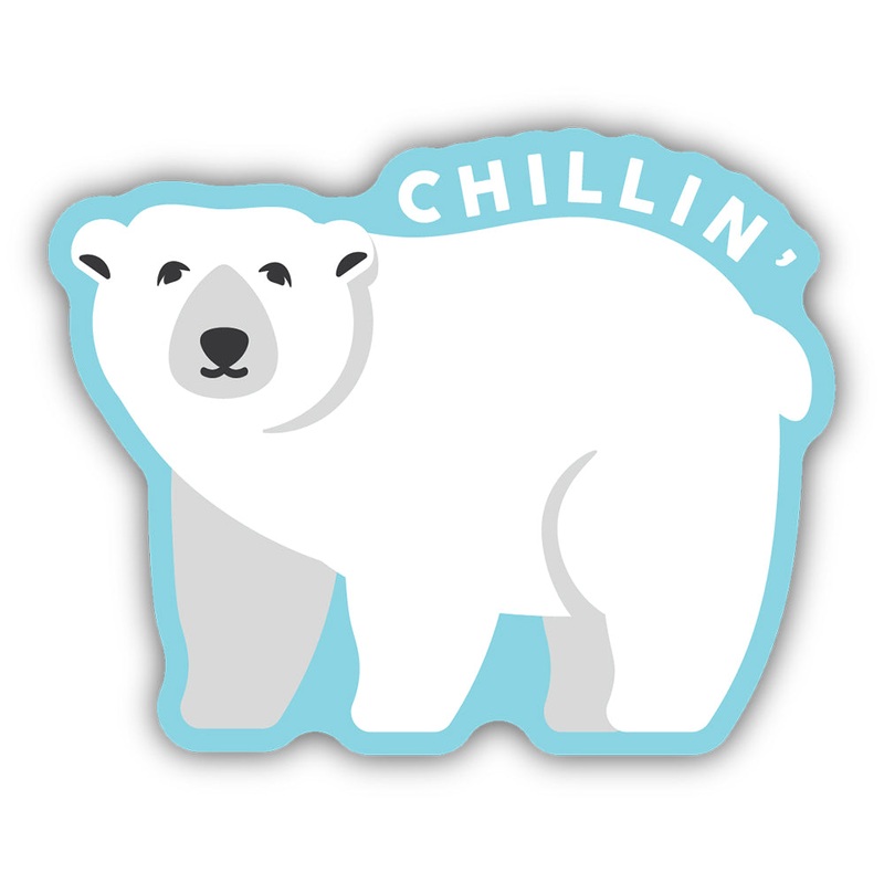 Chillin’ Polar Bear Sticker 2411-LSTK