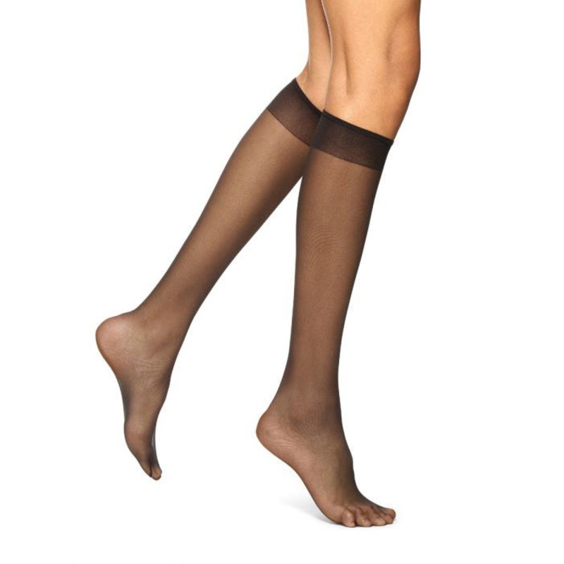 10 Pair Nylon Knee Highs NN1031 Black