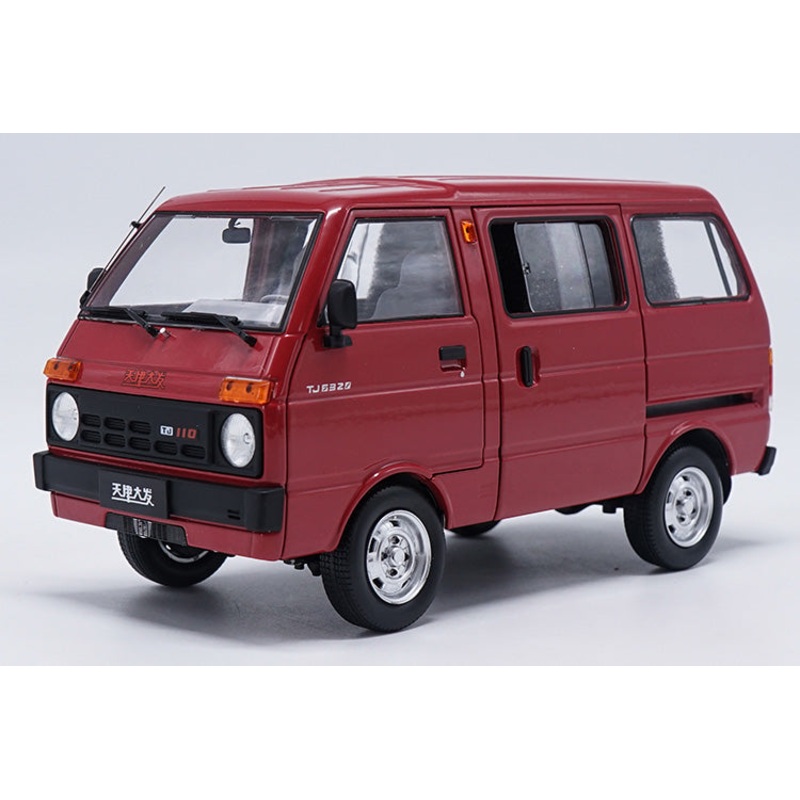 1/18 Die cast Tianjin DAFA HUALI TJ110 ( DAIHATSU ) van Taxi wagon model Red version