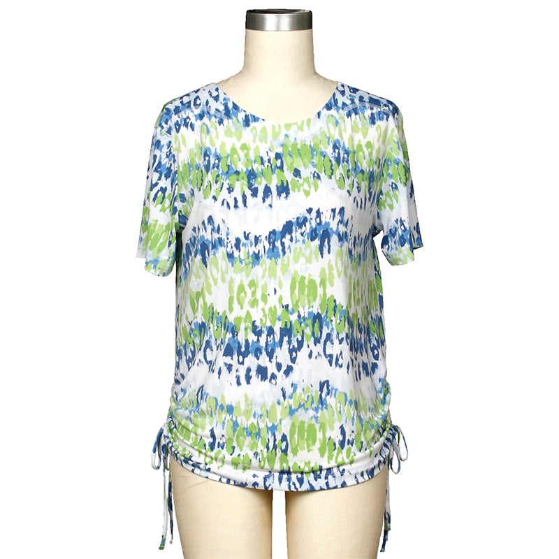Women’s Short-Sleeve Indigo Moon Top 422D Garden Blue Small