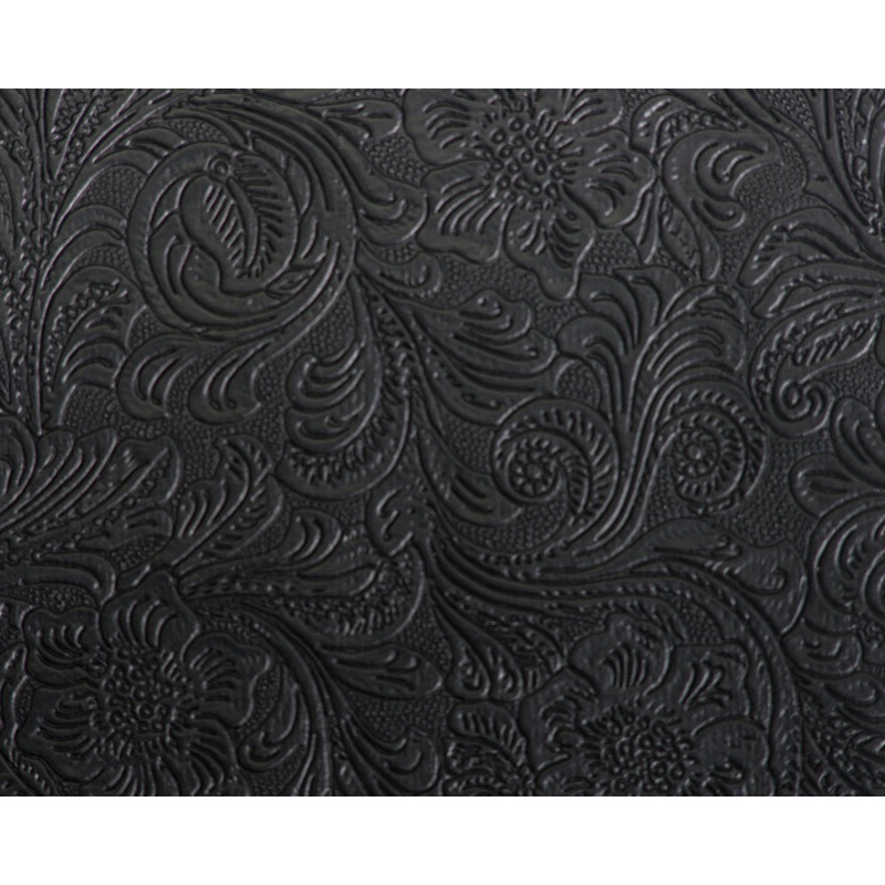 Western Embossed Vinyl by the Yard Black