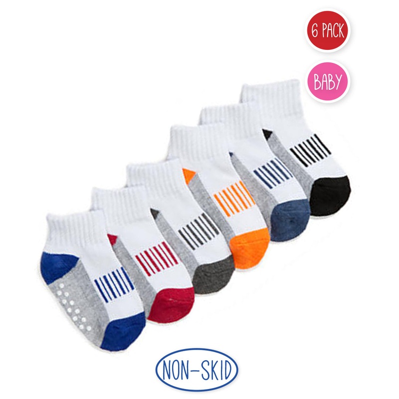 Baby Non-Skid Socks 2334 6-pair pack