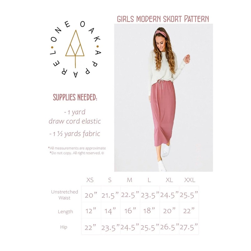 Women’s Modern Skort Pattern OOA XS