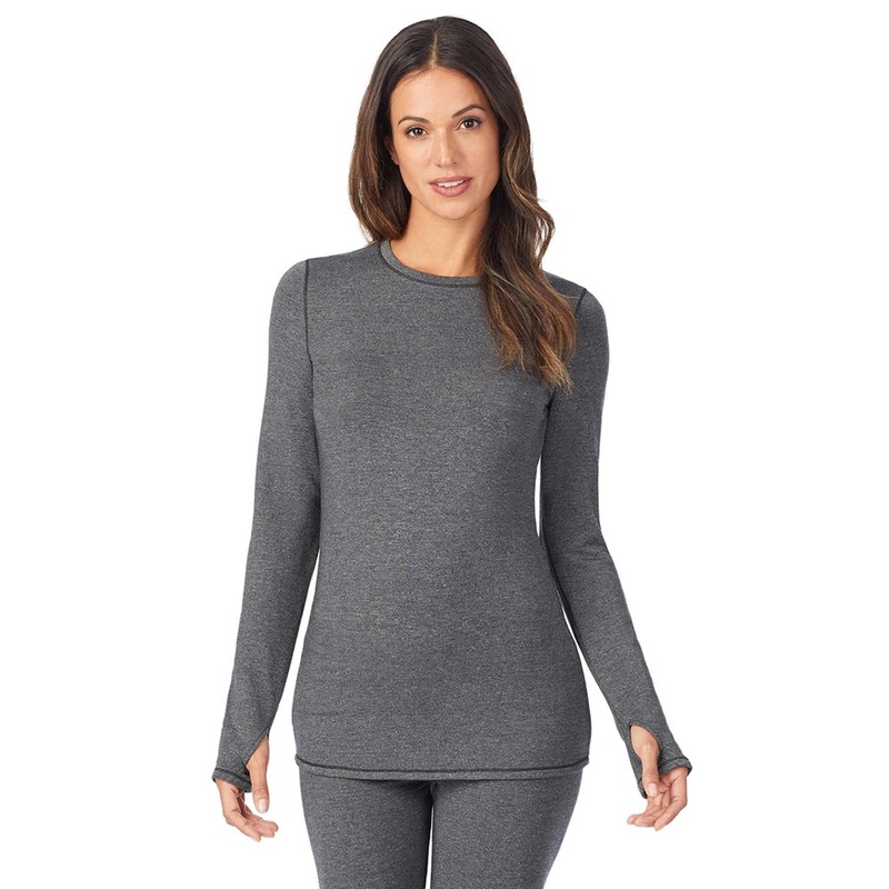 Women’s Ultra Cozy Long-Sleeve Crew Top CD8427023 Charcoal Heather Small