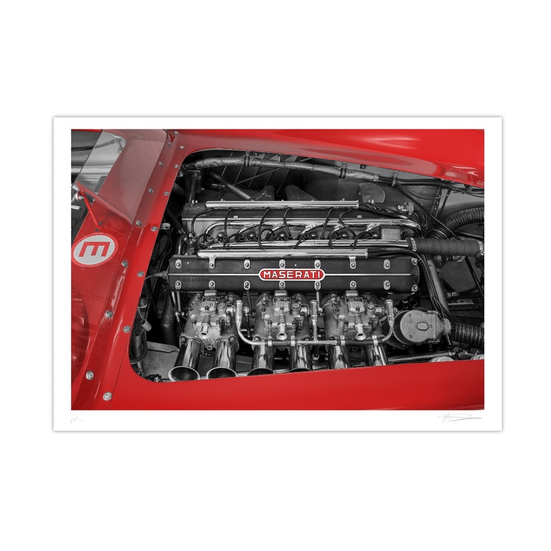 Maserati 300S Engine Bay – Alan Thornton – Art Screen Print