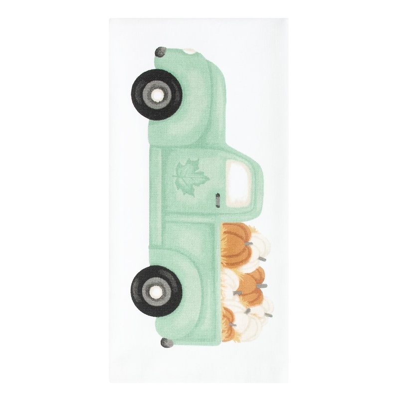 Vintage Pumpkin Truck Kitchen Towel 13496